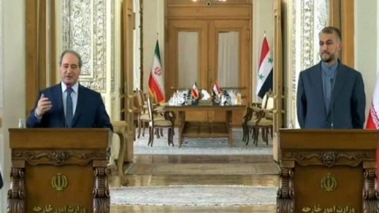 عبد اللهيان يلتقي المقداد في طهران.. تأكيد على وحدة سورية