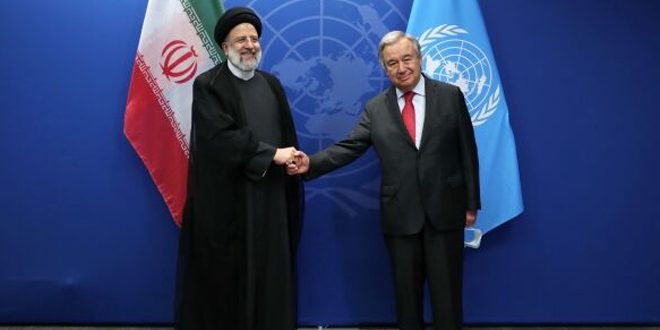 رئيسي لغوتيريش: الأمم المتحدة يجب أن تكون منظمة الشعوب وليس القوى