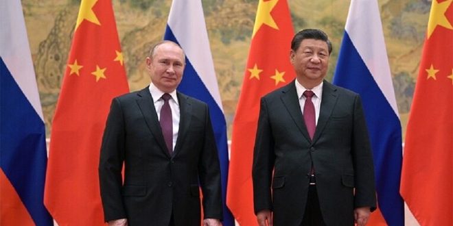 الرئيس الروسي لنظيره الصيني: ندافع بشكل مشترك عن تشكيل عالم عادل ديمقراطي متعدد الأقطاب