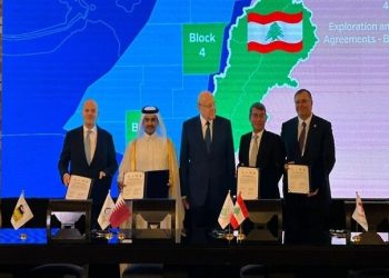 لبنان يوقع اتفاقية نفطية مع تحالف شركات الطاقة القطرية والفرنسية والإيطالية