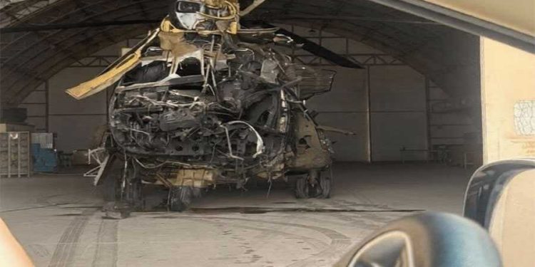 بالصور: تدمير مروحية نقل أميركية بقيمة 40 مليون دولار في الكويت